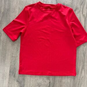 Wonder Nation Vibrant Red Short Sleeve Swim Tee